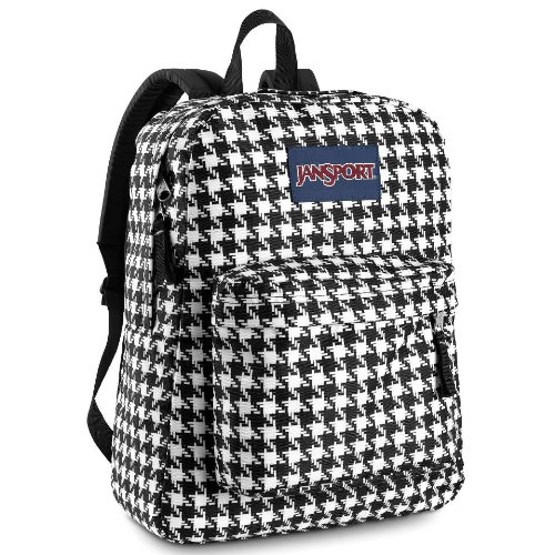 JanSport SuperBreak Classics Series Backpack, Black/White Weave