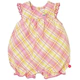  : embroidered plaid romper(pink ice 12mos)