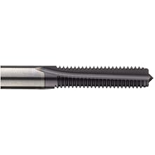 Dormer T100/T110 Solid Carbide Straight Flute Tap, TiAlN Coated, Round Shank With Square End, Modified Bottoming Chamfer