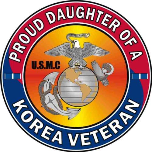 US Marine Corps Proud Daughter of a Korea Veteran Decal Sticker