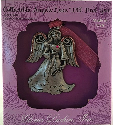 “Love Will Find You” Pewter Ornament with Swarovski Crystals “Love Will Find You” Pewter Ornament with Swarovski Crystals