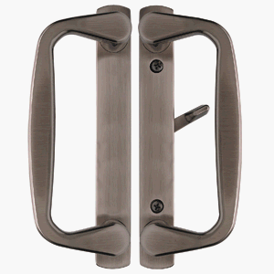 Aspen Sliding Glass Door Handle in Antique Nickel Finish