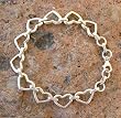 Bracelet, 'India Hearts' 0.4" W 7.9" L