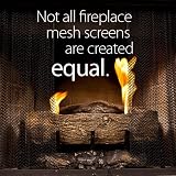 Fireplace Mesh Screen Curtain. 18" High (9-18). Includes two panels, each 24" wide. This provides enough screen for a good looking natural "drape" effect on the average fireplace. Cool Grip Matte Black Screen Pulls included. Valance Rod Kit (NEW PRODUCT) is sold separately on Amazon.com for $69.