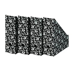 NIPS 110041251 ECO line SILVA Zeitschriftenbox A4, B 10,0 x T 26,5 x H 32,5 cm, 4er Packung, schwarz/wei�