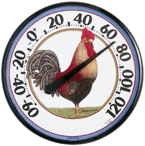 Chaney Instruments Acu-Rite 01733 12.5-inch Rooster Thermometer