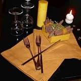 Linum - Arts De La Table - Serviette «Robert» Safran - 45 X 45 Cm