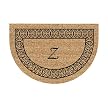 Monogrammed Doormat with Black Border - Z (23.5x35.5" Round)