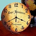 Personalized Fisherman wall or table clock Fishing