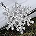 EVER FAITH Clear Austrian Crystal Elegant Snowflake Brooch Pin Silver-Tone Costume Jewelry for Women