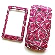 Sidekick 4G T839 (T-Mobile) Snap-on Protector Hard Case Rhinestone Cover "Candy Hearts" Design