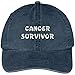 Trendy Apparel Shop Cancer Survivor Embroidered Washed Cotton Adjustable Cap - Navy