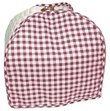 Gingham Burgundy 2 Slice Toaster Appliance Cover
