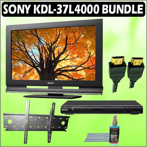 Sony Bravia L-Series KDL-37L4000 37-inch 720P LCD HDTV + Sony DVD Player w/ Wall Mount Accessory Kit