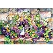 Magic Slice Non-Slip Flexible Cutting Board, Party Size 7.5" x 11", Wine Cellar by Kathleen Parr McKenna