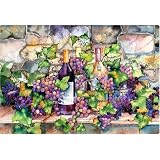 Magic Slice Non-Slip Flexible Cutting Board, Party Size 7.5 x 11, Wine Cellar by Kathleen Parr McKenna