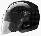 NOLAN N42 NCOM OPEN FACE HELMET METALLIC BLACK LG C485270330031 CLOSEOUT-no return