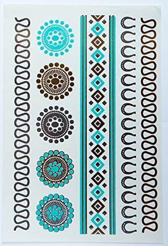 Southwest Ruby Metallic Temporary Tattoos - Like Flash Tattoos
