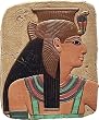 Egyptian Nekhbet Goddess of Royalty Wall Relief, Color Details
