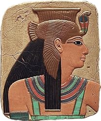 Egyptian Nekhbet Goddess of Royalty Wall Relief, Color Details