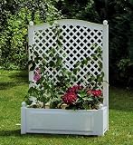 Kunstoff-und Holzverarbeitungswerk GmbH 37001 Spalier 100 x 43 x 140 cm, mit Pflanzkasten, wei&szlig;