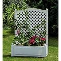 Pflanzkasten mit Rankgitter 100 cm wei�
