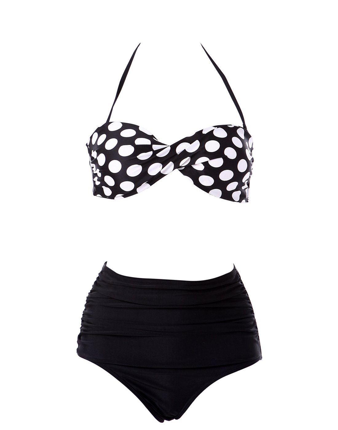 HDE Women Vintage 50s Pinup Girl Rockabilly High Waist Retro Bikini