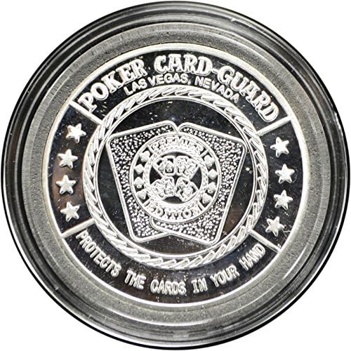 MRC Poker Hand Painted Poker Card Guard Protector - Bullets Silver