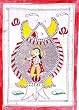 Paper Art Madhubani Folk Paintings for Home Decor 11.5 x 16.5 inches (madht089)