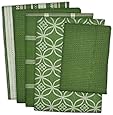 DII 100% Cotton, Machine Washable, Oversized, Basic Everyday Kitchen Dishtowel 18 x 28" Set of 5 Includes 4 Dishtowels & 1 Dishcloth - Sage