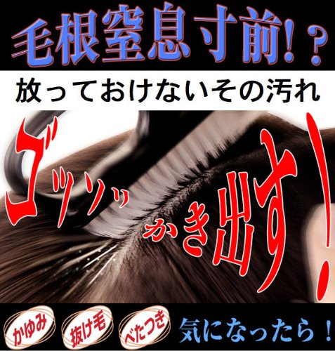 毛穴に詰まった汚れを2段階超極細毛がかき出す！ 頭皮毛根ハブラシ（頭皮洗浄・毛根ケア専用ブラシ）