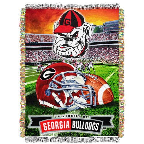 NCAA Georgia Bulldogs 48-Inch-by-60-Inch Acrylic Tapestry Throw