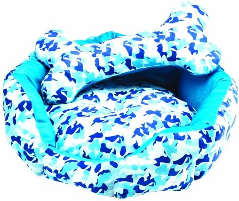 Ally Blue Single Pet Bed By Pet in a Bag Medium