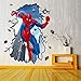 Gurteen Children's DIY Removable Mural PVC Home Wall Art Decal Sticker 3D Spider-man Novelty Ceiling Decor