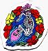 Surfing Skeleton - Embroidered Iron On or Sew On Patch