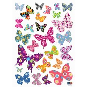 Children's Nursery Room Wall Decal - BUTTERFLIES