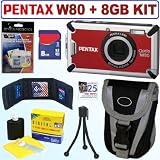 Pentax Optio W80 Waterproof 12.1MP Digital Camera + 8GB Accessory Kit 61AkphLI1XL. SL160 Pentax Optio W80 Waterproof 12.1MP Digital Camera + 8GB Accessory Kit