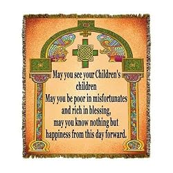Irish Wedding Blessing Tapestry Throw Blanket