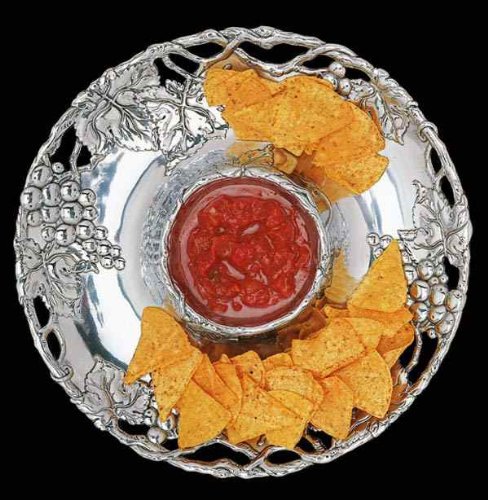 Arthur Court Grape 14-Inch Round Chip and Dip Tray On Sale