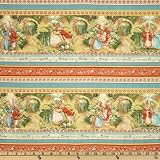 61AmpKITpLL. SL160  44 Wide The Flopsy Bunnies Border Stripe Yellow/Multi Fabric By The Yard