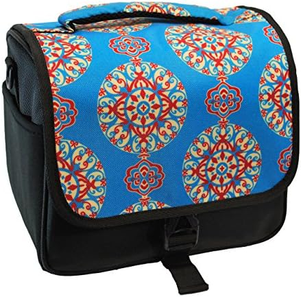 Designer Teal Medallion DSLR Camera Bag