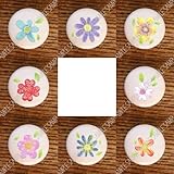 SET FLOWERS TW FLOWER LOT DRAWER PULLS KNOBS