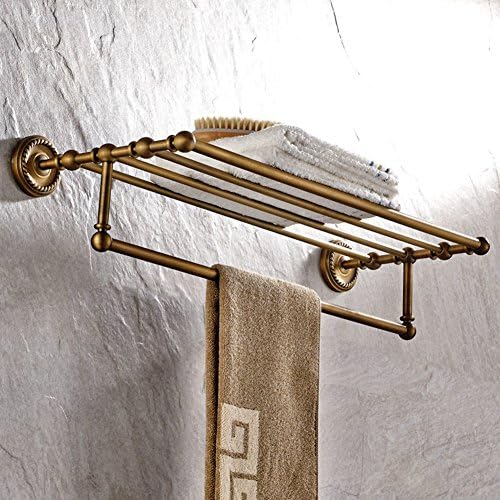All copper bathroom towel rack/Antique hotel towel rack/Double towel bar