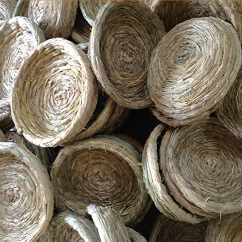 Hecoribe Soft Woven Straw Bird Nest Cage For Parrot Macaw African Greys Budgies House Hatching Breeding Cave and Hamster Gerbil Bed