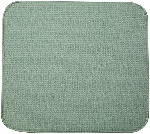 The OriginalTM Dish Drying Mat 16 by 18-Inch Microfiber Machine Washable Fast Drying Multipurpose, Gray (Green)