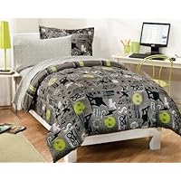 Extreme Skateboarding Boys Gray 7 Piece Full Comforter Set