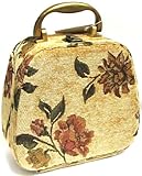 MWW Market Antique Floral Tapestry Cosmetic Travel Bag Case Tote - 8.5 X 8.5 X 4 Inches
