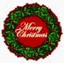 Merry Christmas Wreath Car Magnet