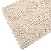 HITOP Womens Thick Ribbed Knit Winter Infinity Twist Cable Circle Loop Scarf (Beige)