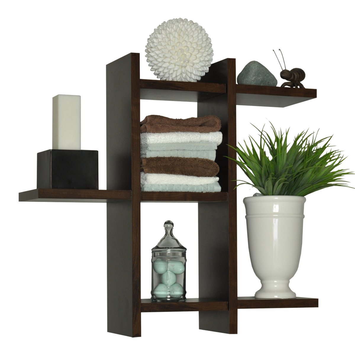 NEW Modern Floating Shelf Set, Contemporary Hidden Mount 3 Wall Shelves